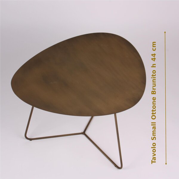 Oval Small Coffee Table Modern Design Dimensions 54x48x44 cm - Weight 6.8 kg Modern Style Burnished Brass Colour