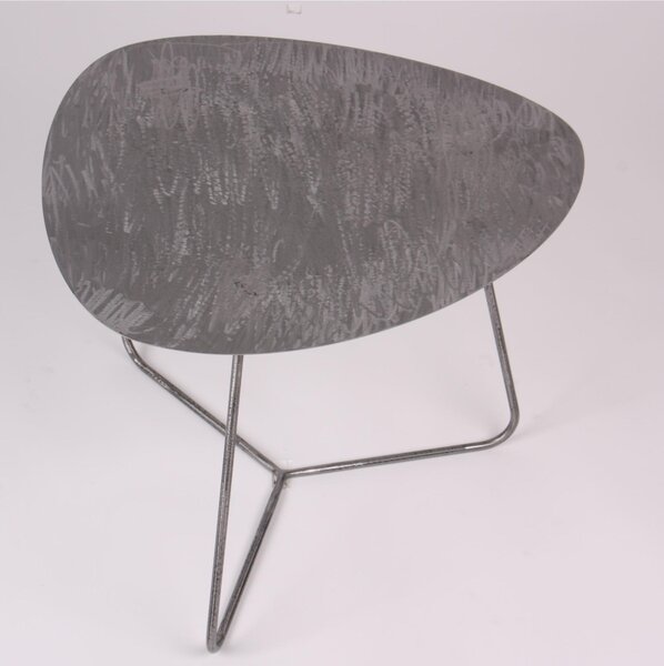 Oval Coffee Table SMALL Modern Design Dimensions 54x48x44 h cm - Weight 6.8 kg Modern Style Frosted Iron Colour