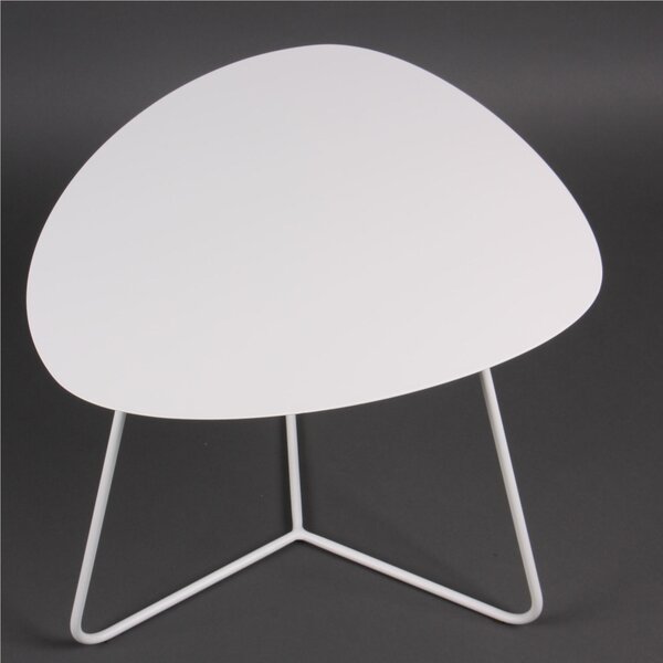 Oval Coffee Table SMALL Modern Design Size 54x48x44 cm - Weight 6.8 kg Modern Style Pastel White Colour