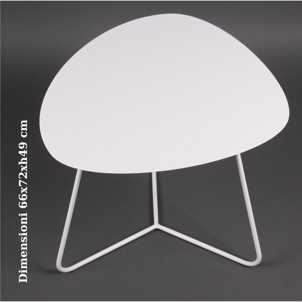 Oval Coffee Table BIG Modern Design Dimensions 66x72x49 cm - Weight 7.8 kg Modern Style Pastel White Colour