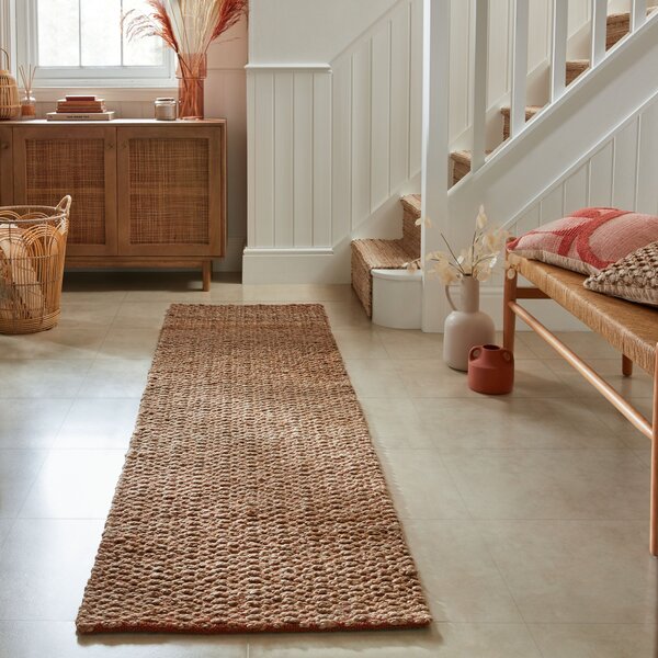 Chunky Jute Woven Runner Chunky Jute Orange Umber