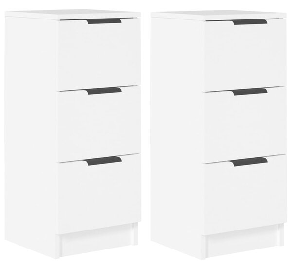 Sideboards 2 pcs White 30x30x70 cm Engineered Wood