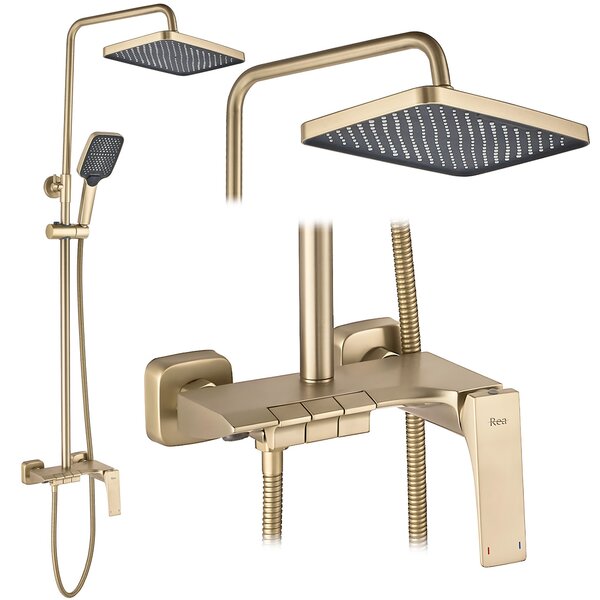 Shower set PREMIUM REA JOE Brush Gold