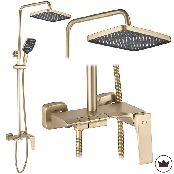 Shower set PREMIUM REA JOE Brush Gold