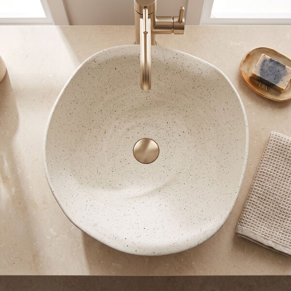 Ceramic Countertop Basin REA HM-35B Handmade ART
