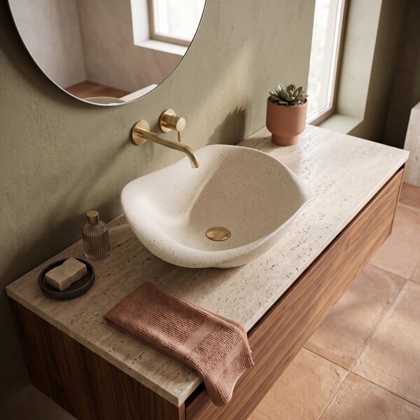 Ceramic Countertop Basin REA HM-35B Handmade ART