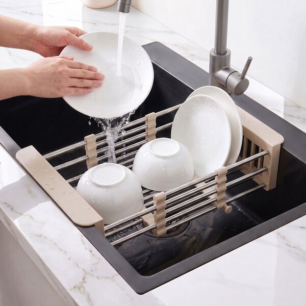Steel sink with 3-piece accessory set REA Liam Black