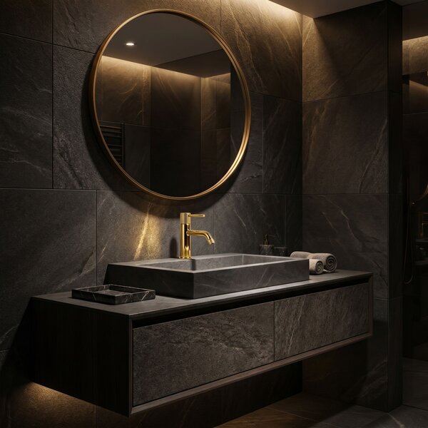 Bathroom faucet Rea Venti Gold Low