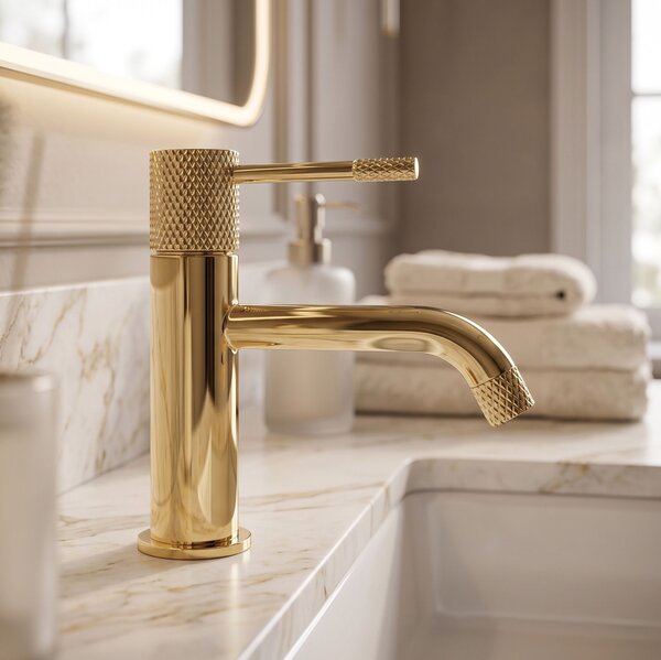 Bathroom faucet Rea Venti Gold Low