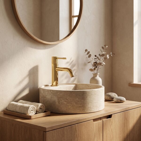 Bathroom faucet Rea Venti Gold Low