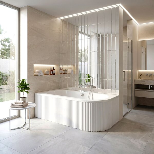 Bathtub Rea Orion Stripe Left 160cm