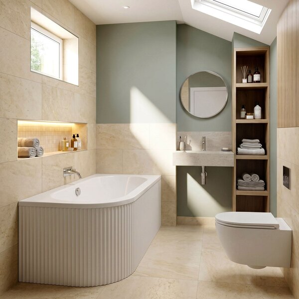 Bathtub Rea Orion Stripe Right 150cm