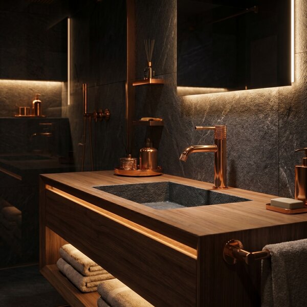 Bathroom faucet Rea Venti Copper Low