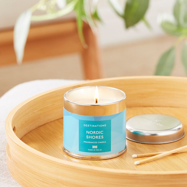 Nordic Shores Single Wick Candle Blue