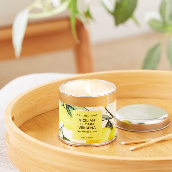 Lemon Verbena Tin Candle Yellow