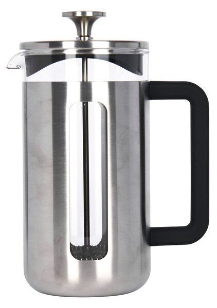 Pisa Brushed Chrome 8 Cup Cafetiere Silver