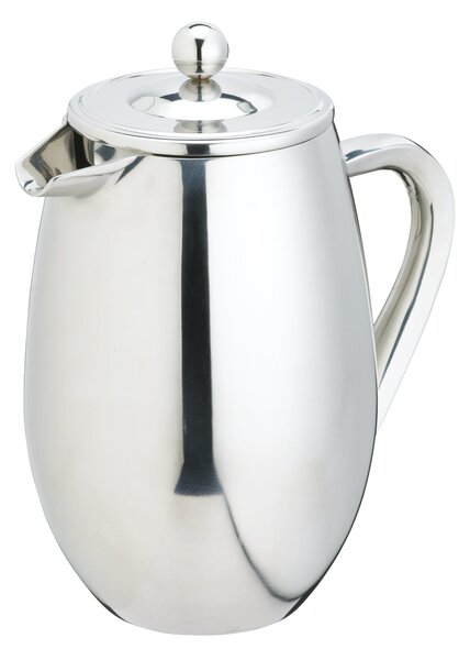 La Cafetiere Stainless Steel 8 Cup Double Walled Cafetiere Silver