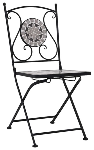 Mosaic Bistro Chairs 2 pcs Grey