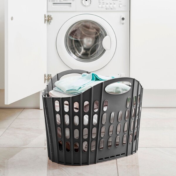 Addis Fold Flat Laundry Basket Grey