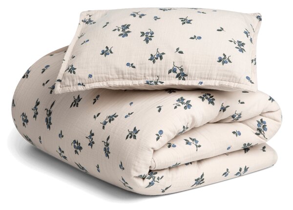 Garbo&Friends Blueberry Muslin bed set junior 100x130 cm/35x55 cm