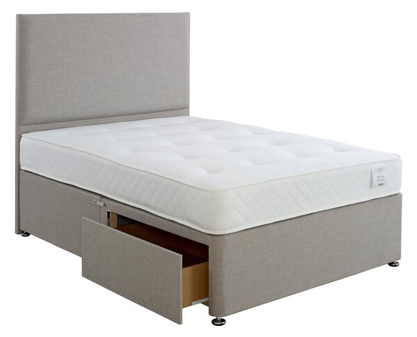 Superior Comfort Divan Bed with Mattress Grey
