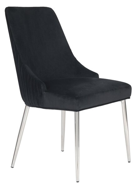 Peyton Dining Chair, Velvet Black