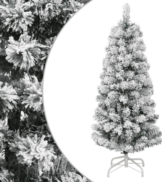 Artificial Hinged Christmas Tree with Flocked Snow 120 cm