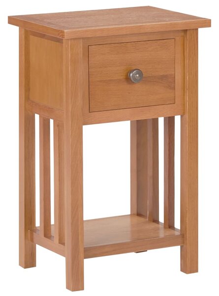 Magazine Table with Drawer 35x27x55 cm Solid Oak Wood