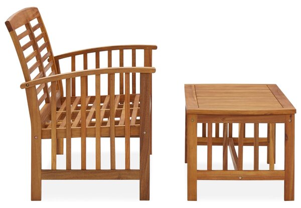 2 Piece Garden Lounge Set Solid Acacia Wood