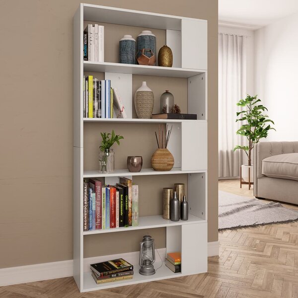 Book Cabinet/Room Divider White 80x24x159 cm Engineered Wood