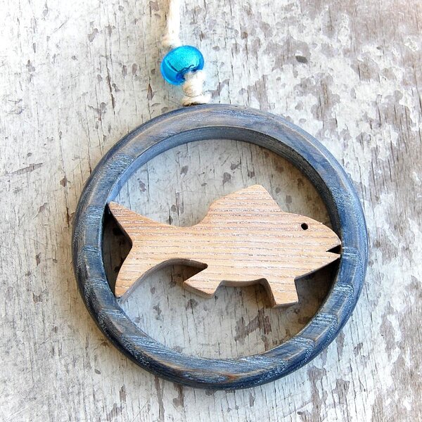 Wooden Fish Decoration