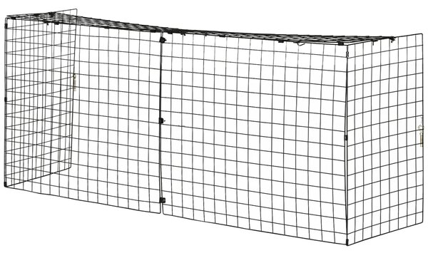 HOMCOM Extendable Safety Fireguard Extendable Fireguard Screen-Black