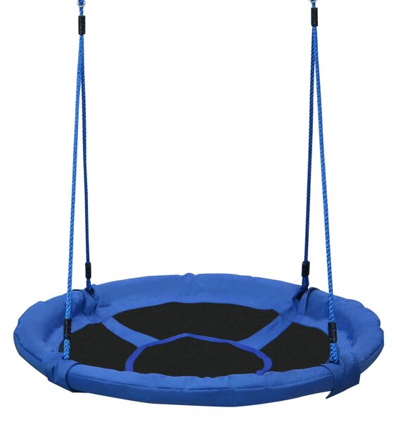 HOMCOM 40 Inch / 100 cm Tree Swing Round Kids Nest Swing Seat for Outdoor Backyard Garden Play Activity Blue