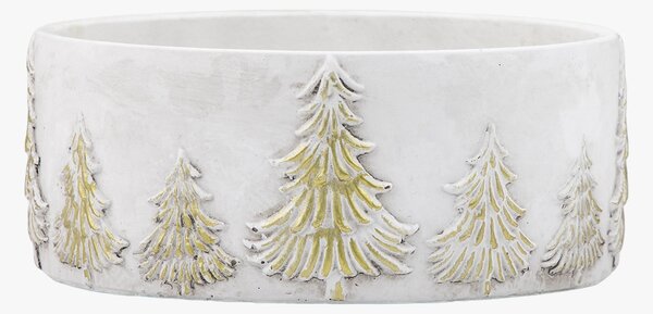 Linden Forest Planter in White and Gold Large