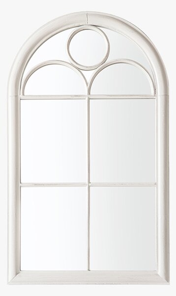 Oriel Outdoor Mirror in White