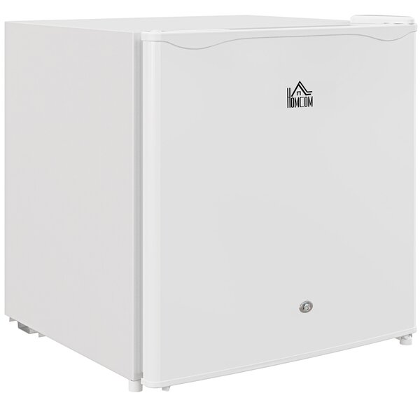 HOMCOM 46 Litre Lockable Countertop Fridge - Cream White