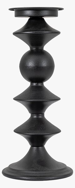 Onyx Pillar Candlestick in Black - Large