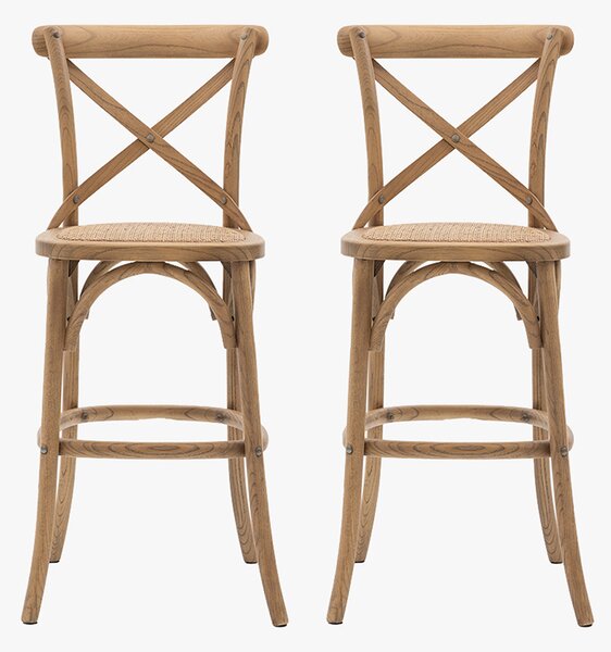 Theodore Barstool in Natural - Set of 2