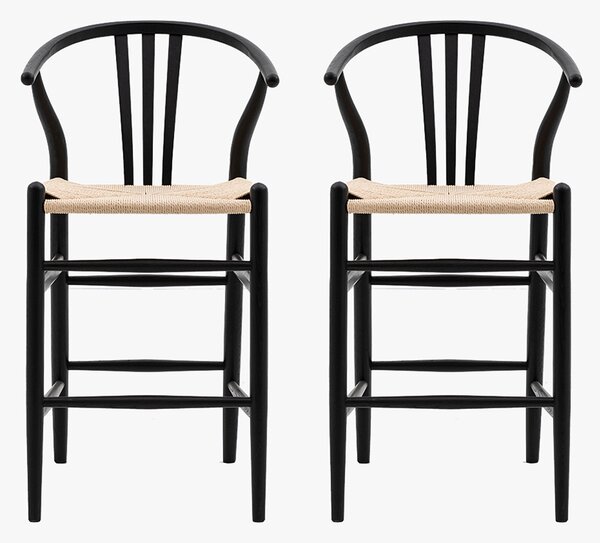 Maeve Bar Stool in Black - Set of 2