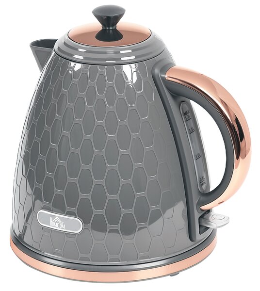 HOMCOM 3kW Rapid Boil Honeycomb Kettle - Grey