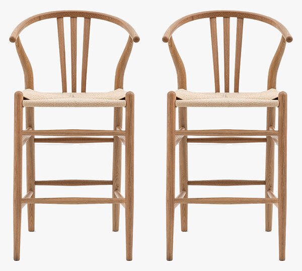 Maeve Bar Stool in Natural - Set of 2