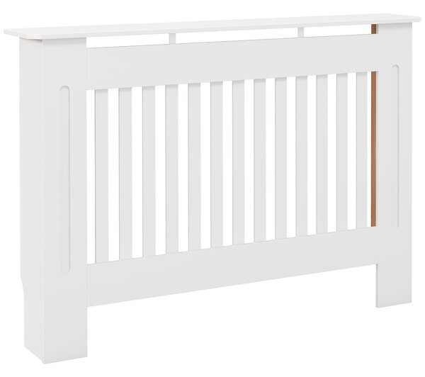 HOMCOM Modern Minimalist Radiator Cover, MDF Construction, Contemporary Design, 112x81x19cm, Pure White Aosom UK
