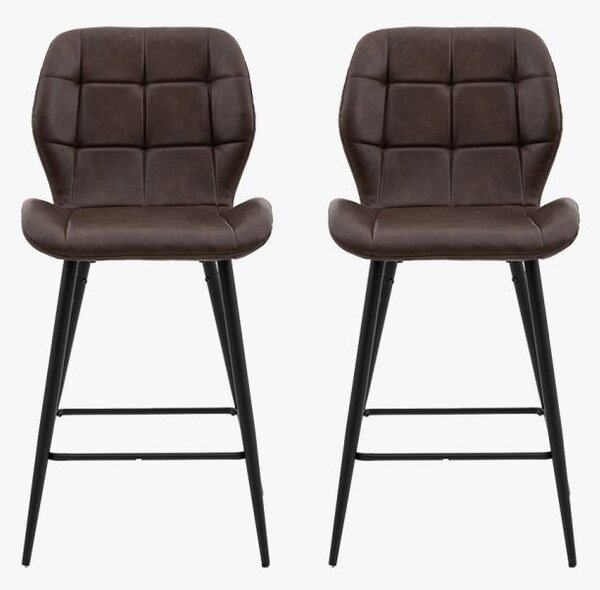 Hallen Stool in Brown - Set of 2