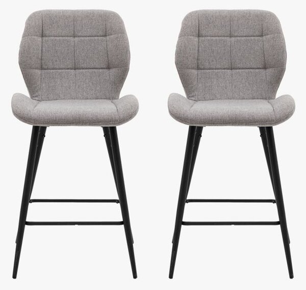 Hallen Stool in Light Grey - Set of 2