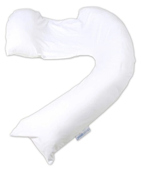 Dreamgenii Support and Feeding Pillow - White Cotton Jersey