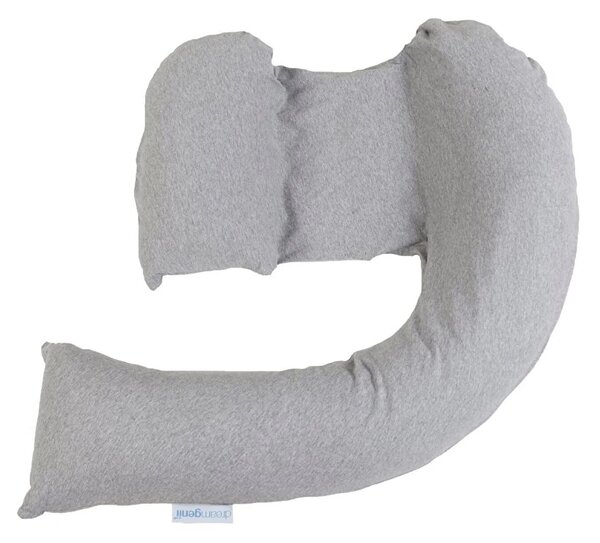Dreamgenii Support and Feeding Pillow - Grey Marl Cotton Jersey