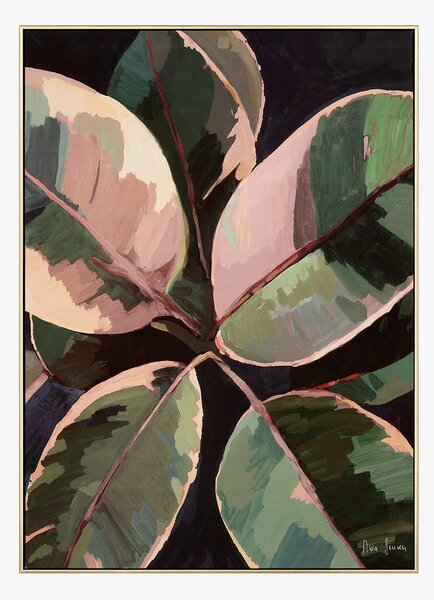 Tropical Leaf Framed Canvas Wall Art I