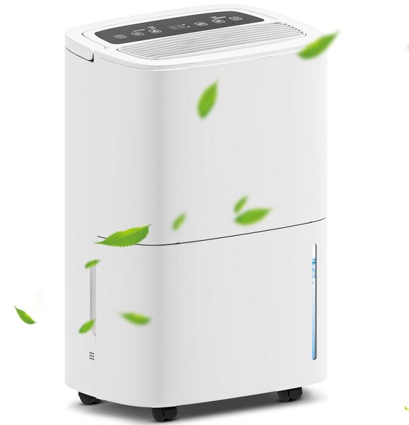 HOMCOM 20L/Day Compact Dehimidifier with 5L Water Tank, Digital Humidity Display, Electric Dehumidifier for Home, Bedroom Aosom UK