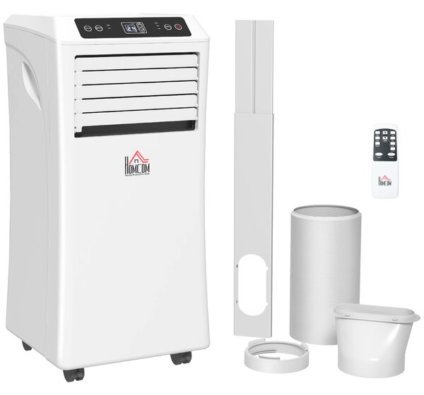 HOMCOM Portable Air Conditioner, 1114W Cooling w/ Remote, Dehumidifier & LED Display, White Aosom UK