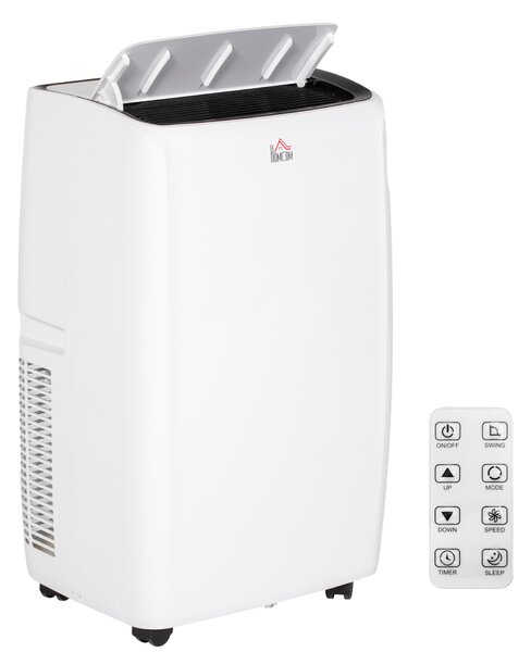 HOMCOM 12,000 BTU Mobile Air Conditioner for Room up to 35m², with Dehumidifier, Sleep Mode, 24H Timer On/off, Wheels